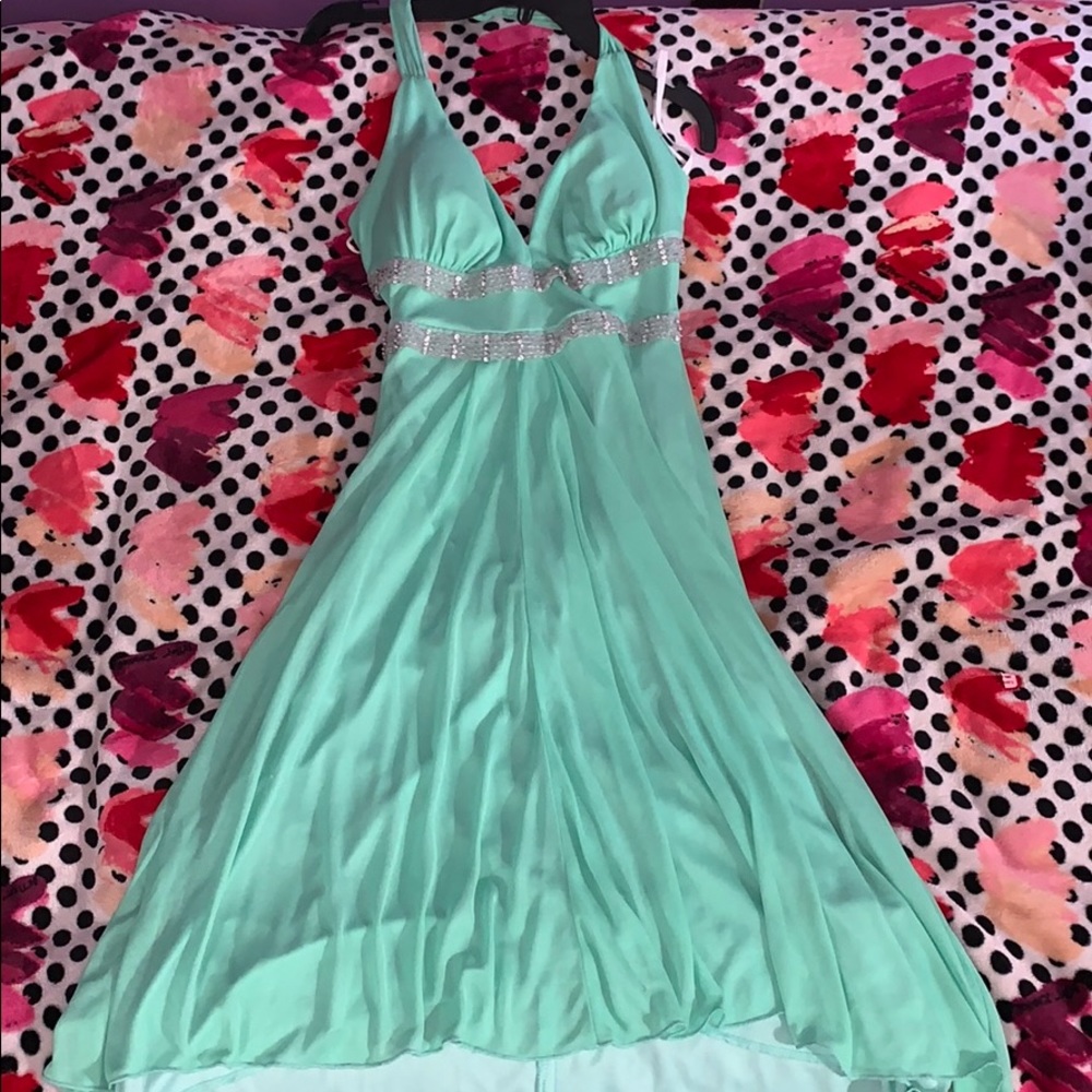 Aqua Halter Dress by Ruby Rox